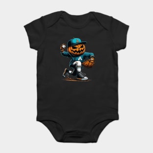 Halloween Baseball Player Baby Bodysuit
